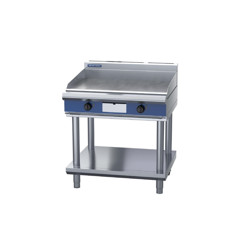 Blue Seal Evolution Series EP516-LS 900mm electric commercial griddle on leg stand stainless steel flat plate