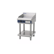 Blue Seal Evolution Series GP514-LS 600mm gas griddle with leg stand in commercial kitchen setup