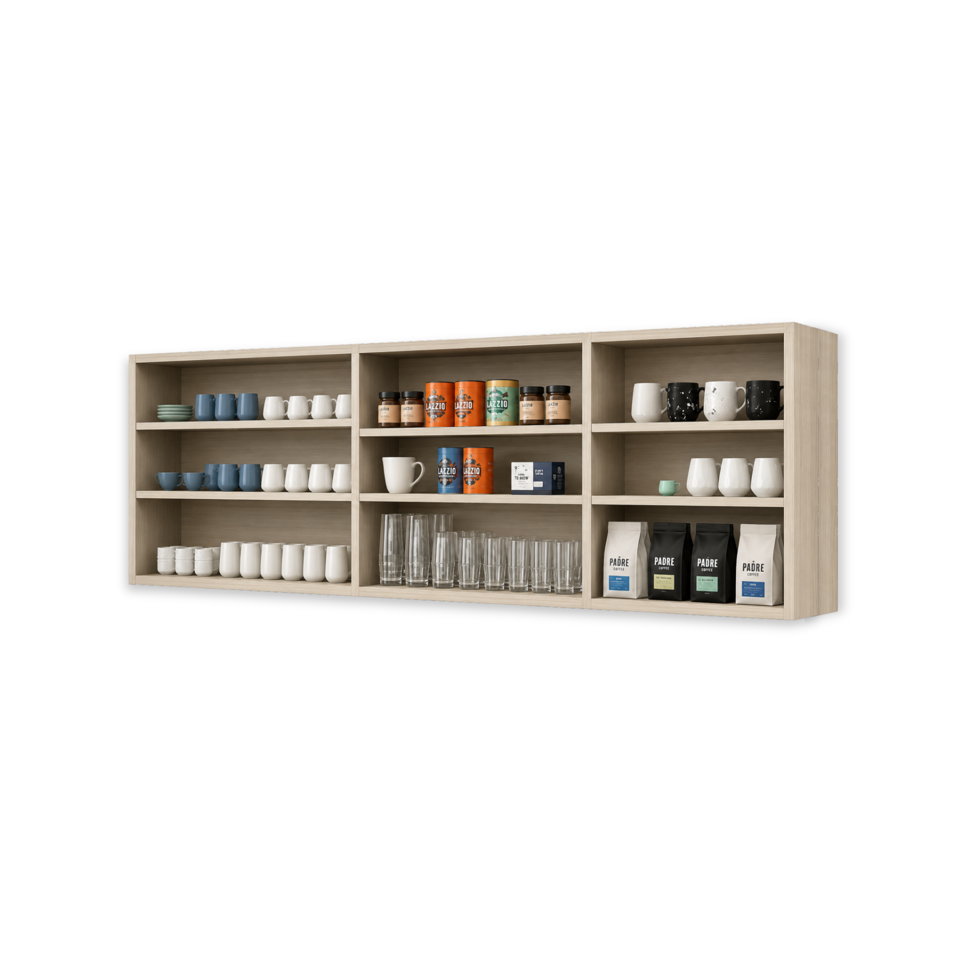 Back Wall Display Shelves
