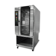 Moffat FG150ECS+ Eco-Touch 10-tray electric convection oven with stainless steel exterior and digital touchscreen interface for commercial bakeries, restaurants and hotels