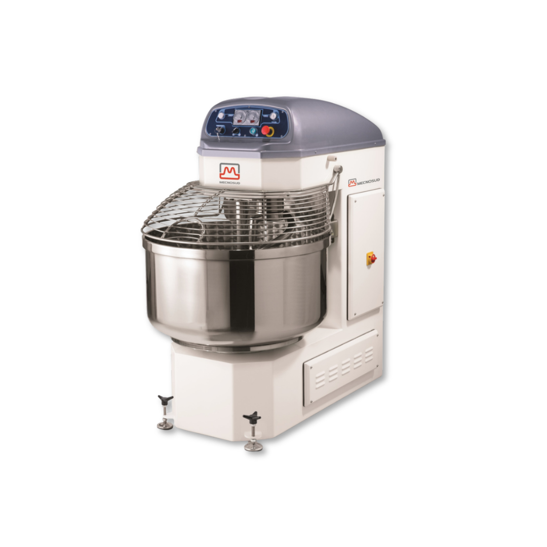 Mecnosud SMM1080 Bakery Spiral Mixer with extra large 130L bowl for large quantities of dough mixing 