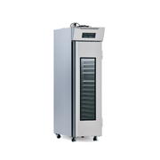 Front view of the Paramount P1RS 16 Tray Reach-In Prover with glass panel in door and internal LED light for easy viewing.