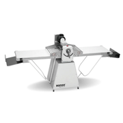 The Rondo SSO615 Ecomat a manual, floor mounted pastry sheeter that fold-ups up to allow for a compact footprint when not in use. 