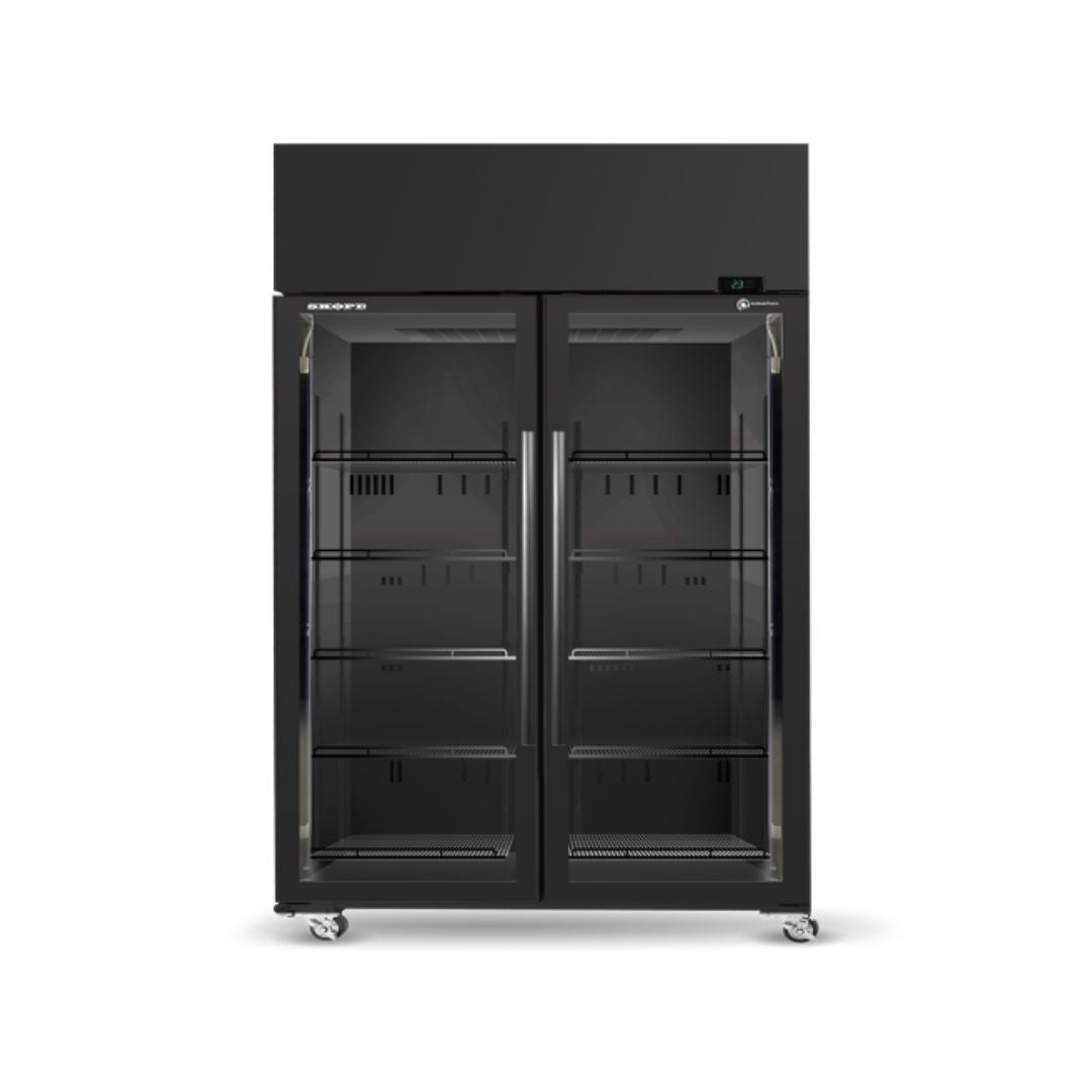 SKOPE double glass door commercial fridge for retail and hospitality