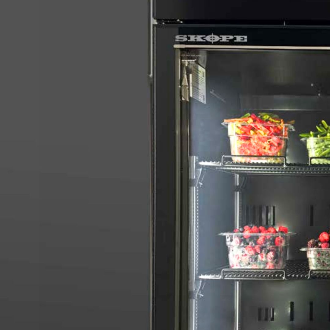Skope SKT1300N-A 2 Glass Door Display or Storage Fridge