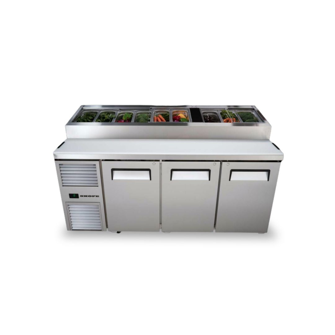 Skope ReFlex RF8.PPZ.3.SD 3 Solid Door Pizza Preparation Fridge