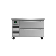  Skope ProSpec commercial chef base fridge with 2 stainless steel drawers in a commercial kitchen setting