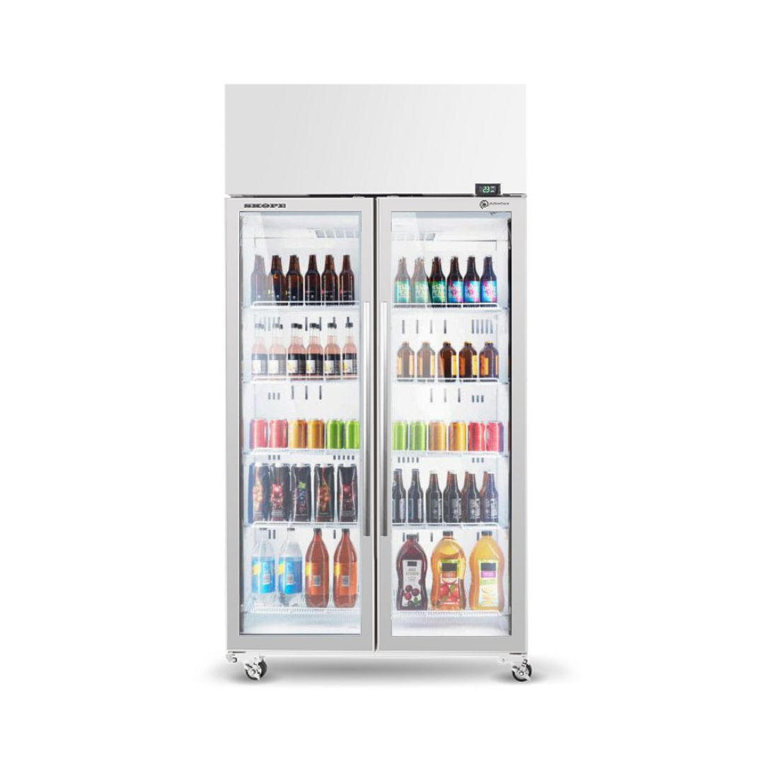 Skope TME1000N-A - 2 Glass Door Display Fridge