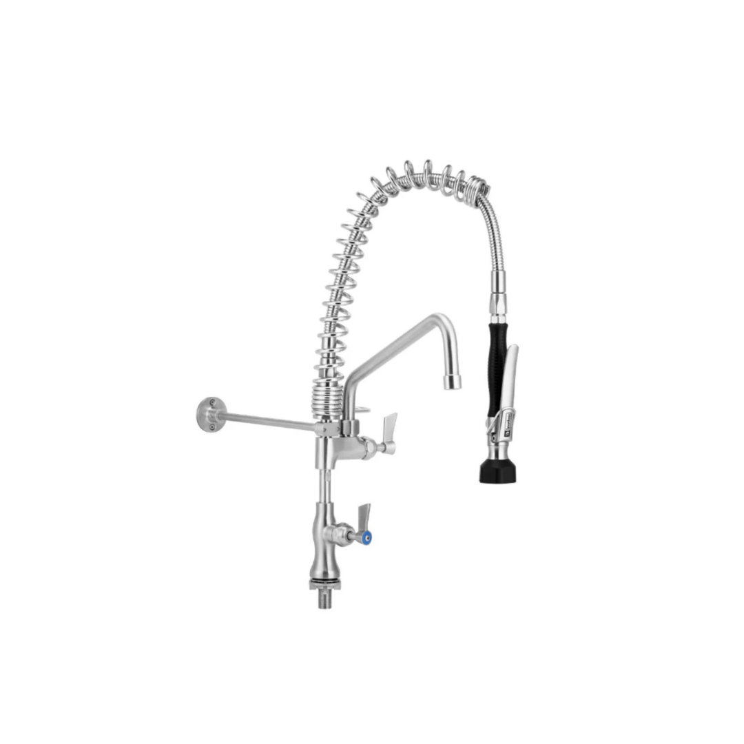Single Bench Mount Pre-Rinse with 12" Pot Filler - Compact