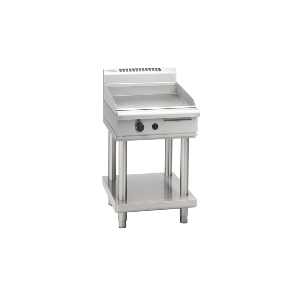 Waldorf 800 Series GP8600E-LS 600mm electric commercial griddle on leg stand stainless steel flat plate