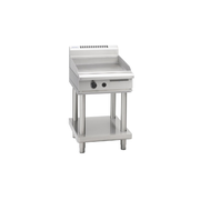 Waldorf 800 Series GP8600E-LS 600mm electric commercial griddle on leg stand stainless steel flat plate