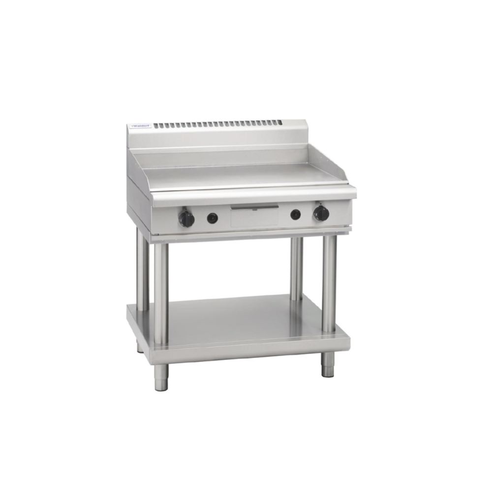 Waldorf GP8900G-LS 900mm commercial gas griddle on leg stand stainless steel heavy duty