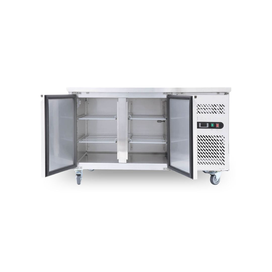 Bromic UBC1360SD 282L 2 Solid Door Underbench Chiller Fridge