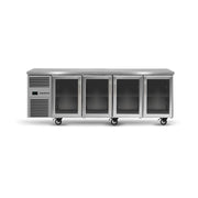 Skope RF7.UBR.4.GD
 underbench commercial glass door fridge in stainless steel for bakery and cafe use